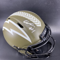 NFL - Chargers Quentin Johnston Signed Authentic Salute to Service Helmet