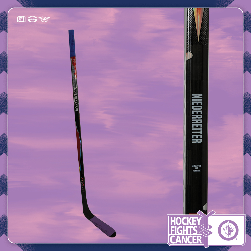 Nino Niederreiter Warmup Used Hockey Fights Cancer Stick