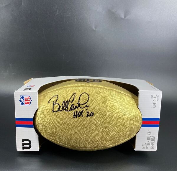 HOF - Steelers Bill Cowher Signed Gold Composite Football