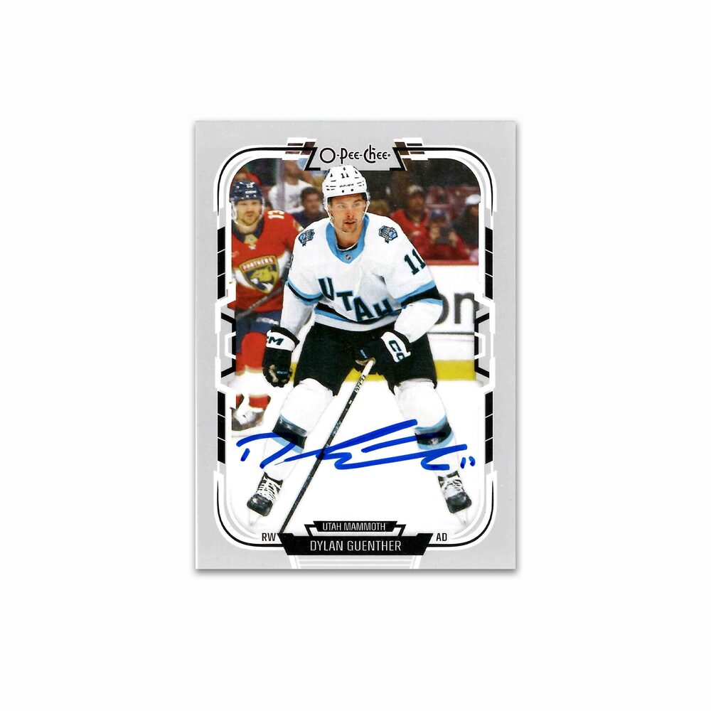 Dylan Guenther Autographed Utah Mammoth OPC #140 Hockey Card