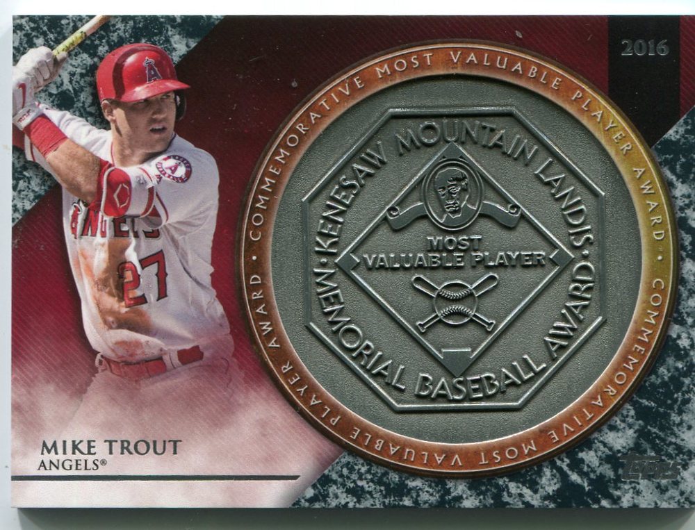 2017 Topps Update MVP Award Relics #MVPRMTO Mike Trout