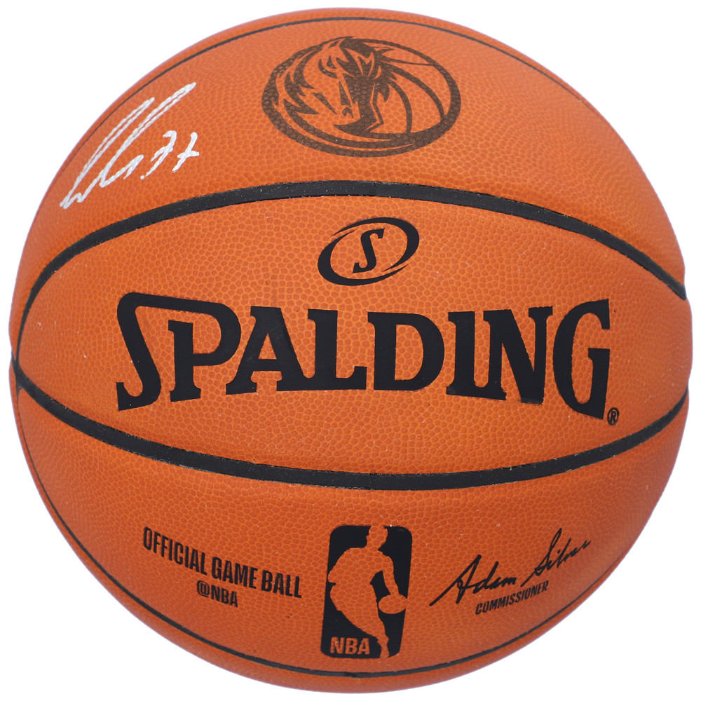 Luka Doncic Dallas Mavericks Autographed Spalding Engraved Logo Authentic Basketball Fanatics