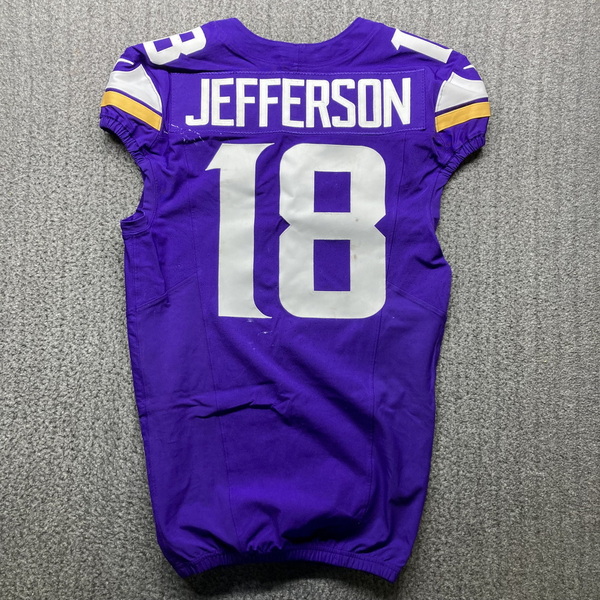 London Games - Vikings Justin Jefferson Game Used Jersey (10/6/2024) Siz...