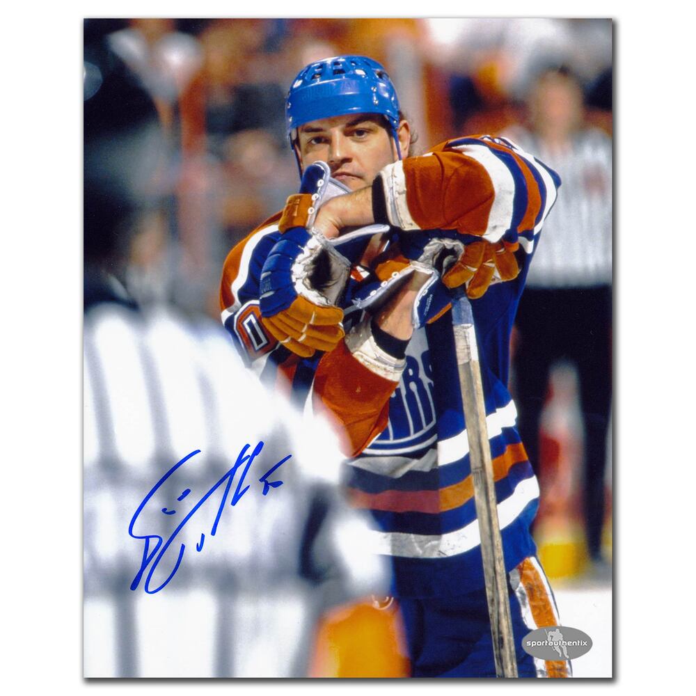 Esa Tikkanen Edmonton Oilers The Staredown Autographed 8x10