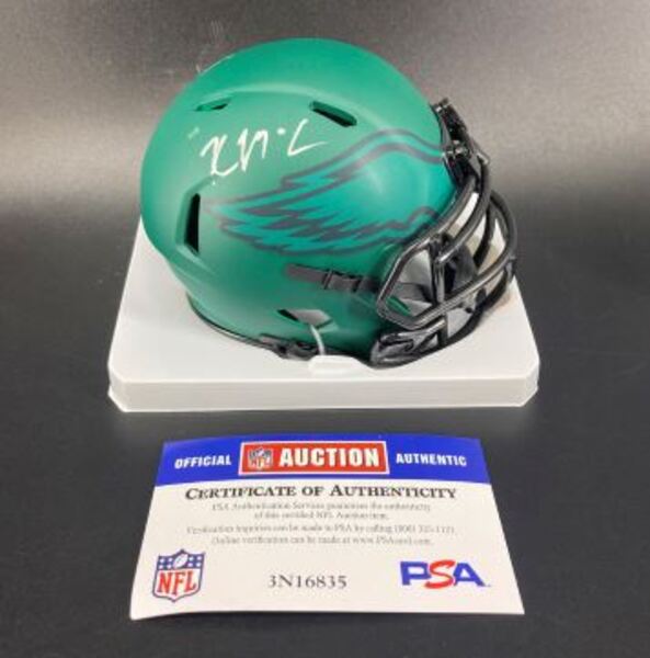 NFL - Eagles Kyle McCord Signed Rave Mini Helmet