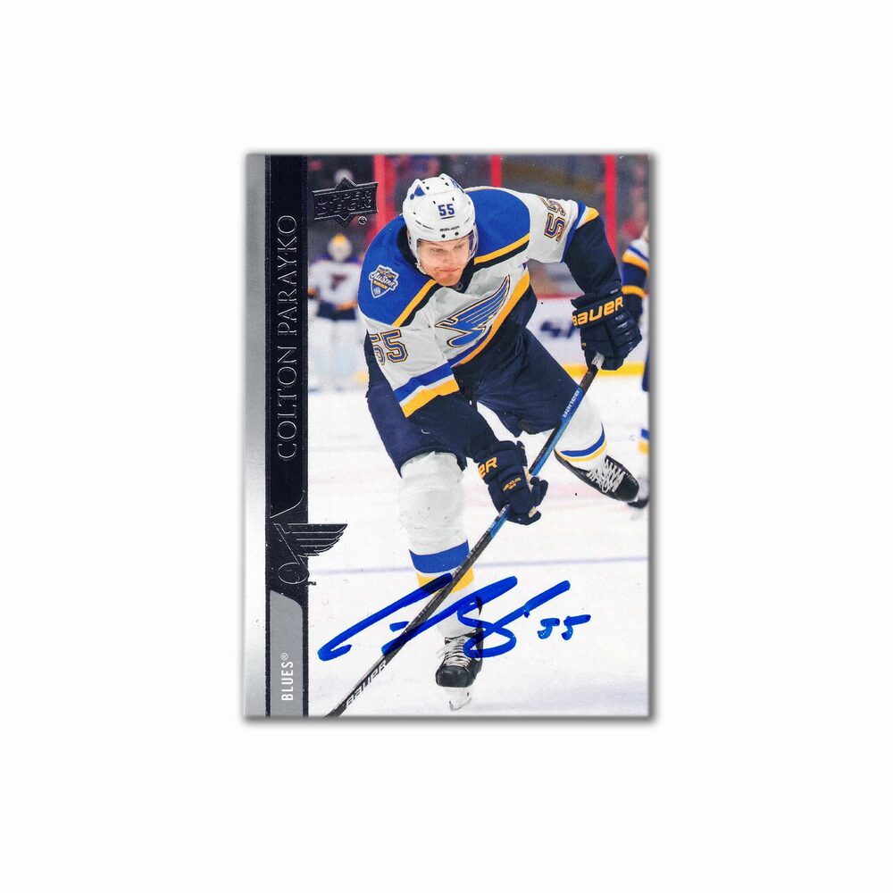 2020-21 UD #153 COLTON PARAYKO Autographed Card