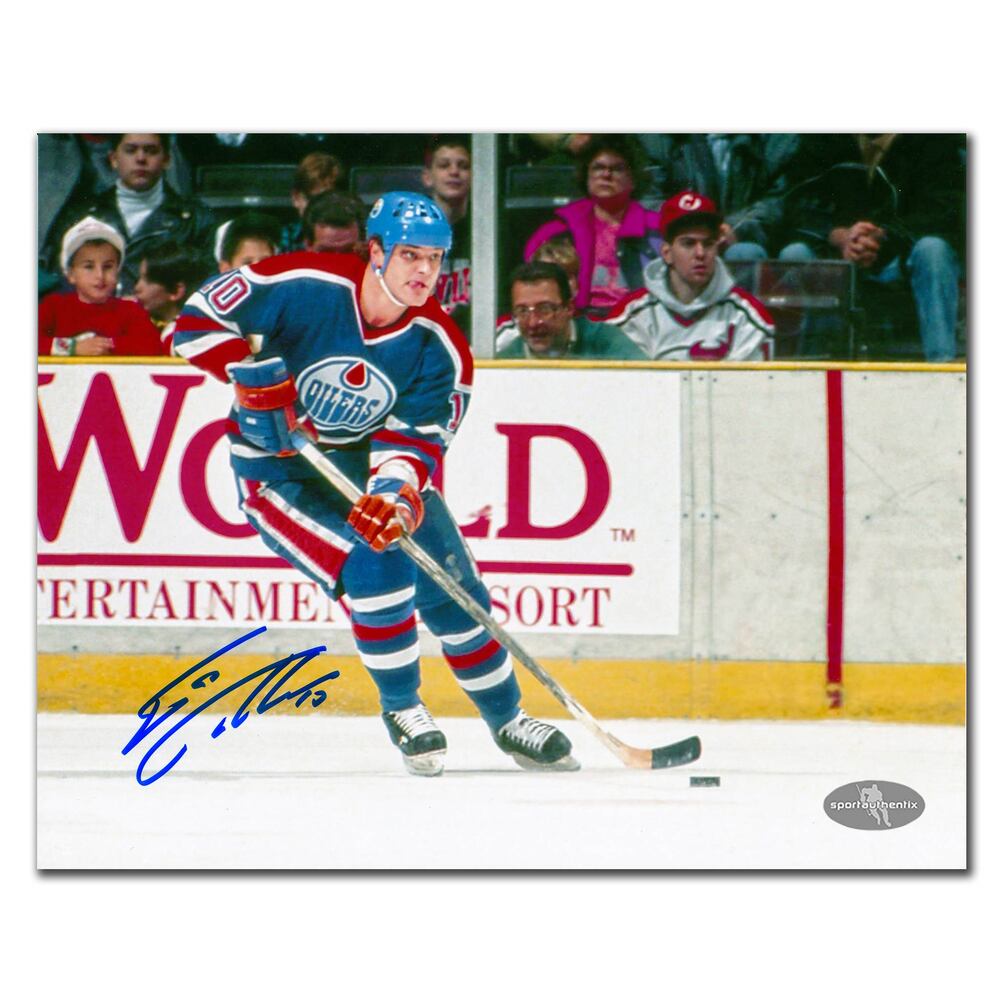 Esa Tikkanen Edmonton Oilers In The Game Autographed 8x10