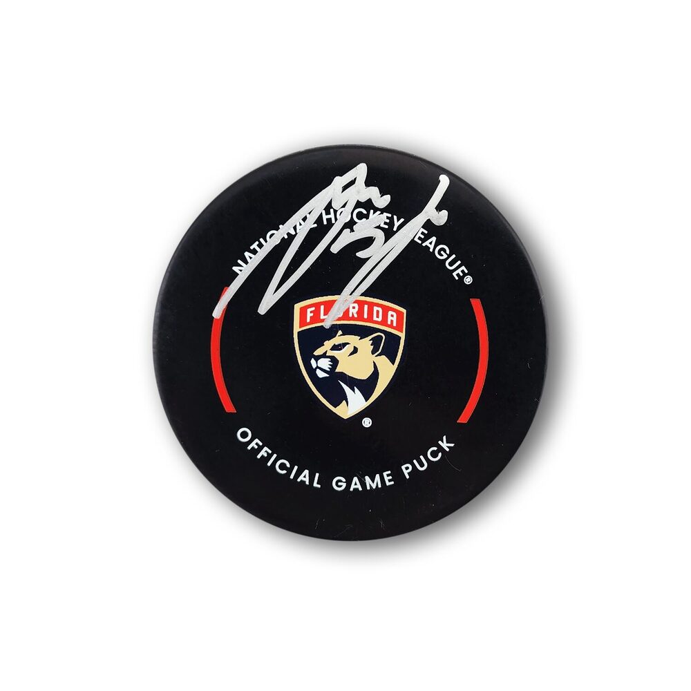 Anton Lundell Autographed Florida Panthers Official Hockey Puck