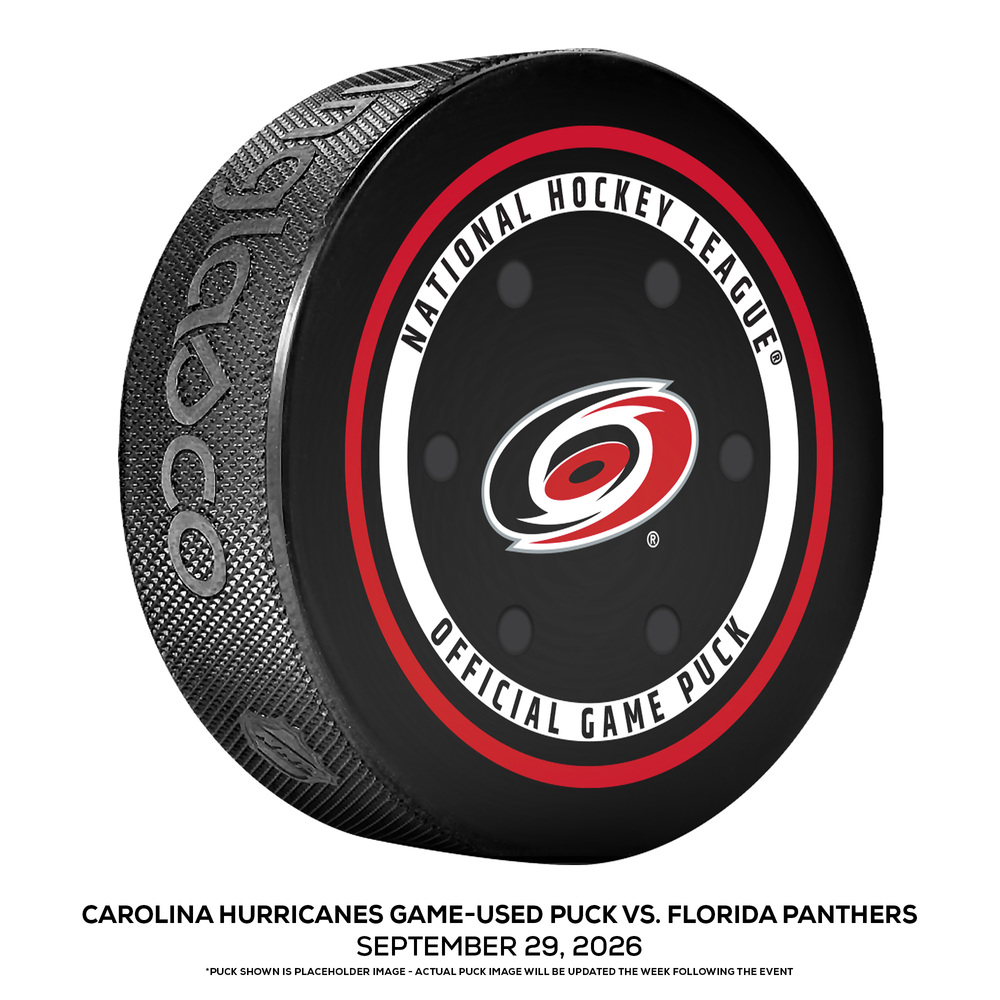 Carolina Hurricanes Game-Used Puck vs. Florida Panthers on September 29, 2026