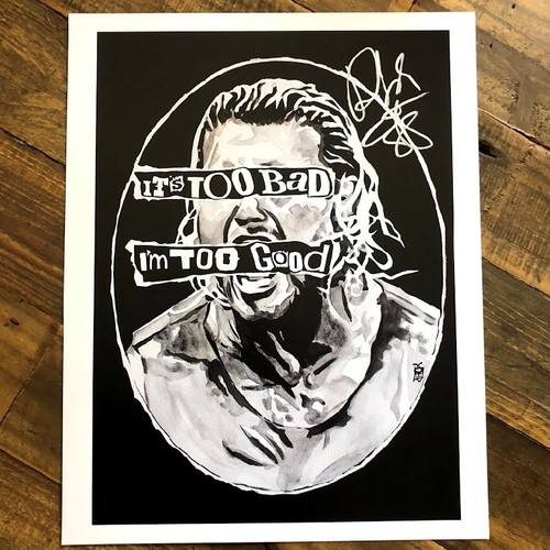 Dolph Ziggler SIGNED 11 x 14 Rob Schamberger Print (Censored Content)
