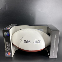 Jets - Elijah Moore Signed Panel Ball With Jets Logo