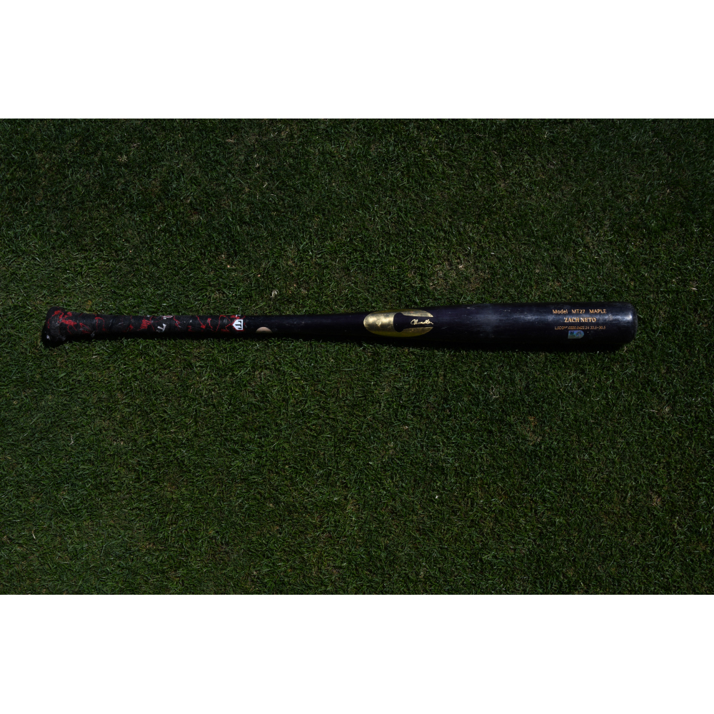 Zach Neto Game-Used Broken Bat vs Cole Ragans, 8/20/24 at KC, MLB