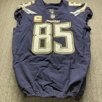 STS - Chargers Antonio Gates Game Worn Jersey (11/19/17) Size 46 W/ Capt...
