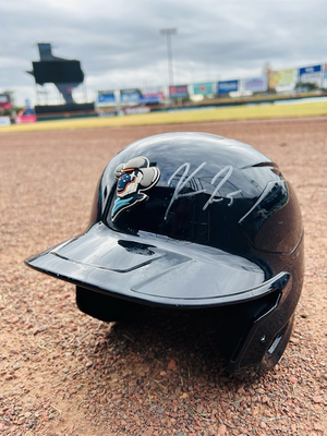 #5 Korey Lee Game used Space Cowboys helmet, autographed.