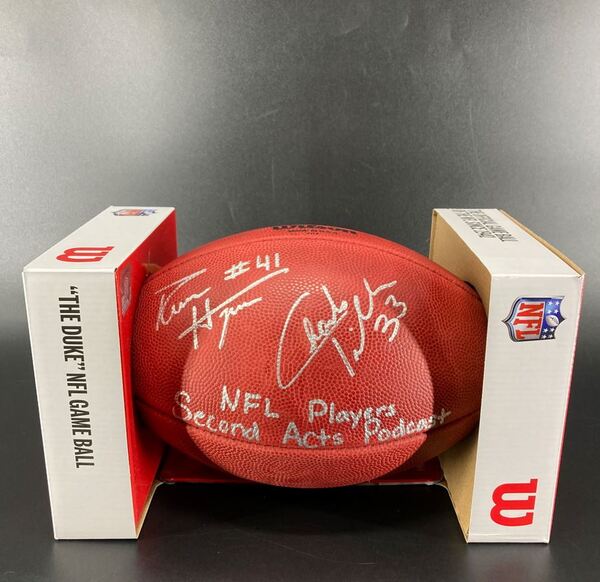 Legends - Roman Harper And Charles Tillman Signed Authentic Football wit...