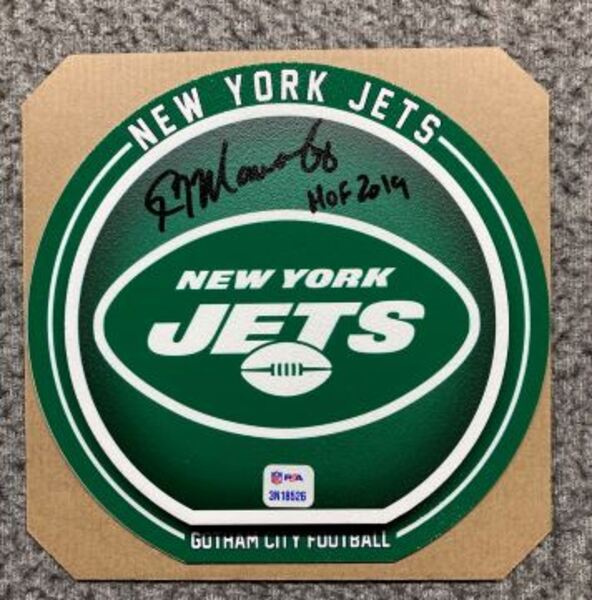 HOF - Jets Kevin Mawae Signed 3D Metal Wall Art (8x8)