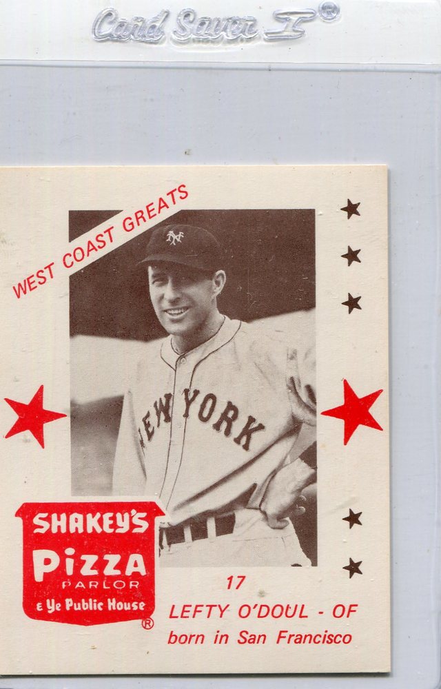 1975 Shakey's Pizza #17 Lefty O'Doul