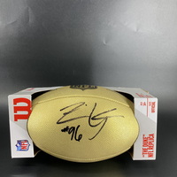 NFL - Falcons Zion Logue Signed Gold Composite Football