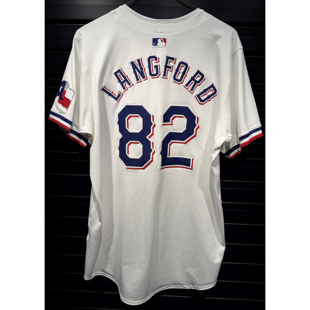 Wyatt Langford #82 Texas Rangers Team-Issued 2024 Spring Training