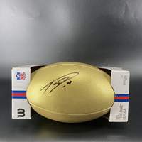 NFL - Panthers Trevor Etienne Signed Gold Composite Football