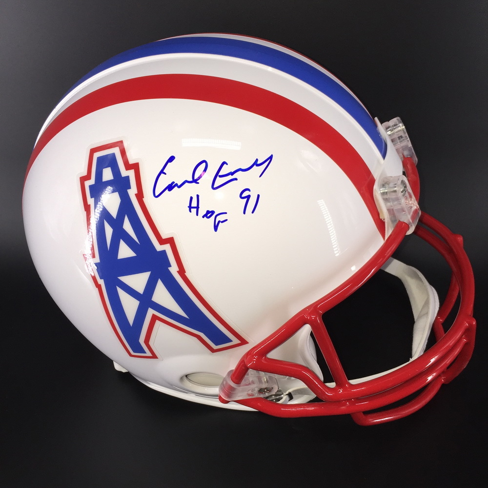 NFL Auction HOF Oilers Earl Campbell Signed Proline Helmet