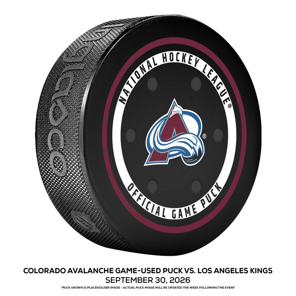 Colorado Avalanche Game-Used Puck vs. Los Angeles Kings on September 30, 2026
