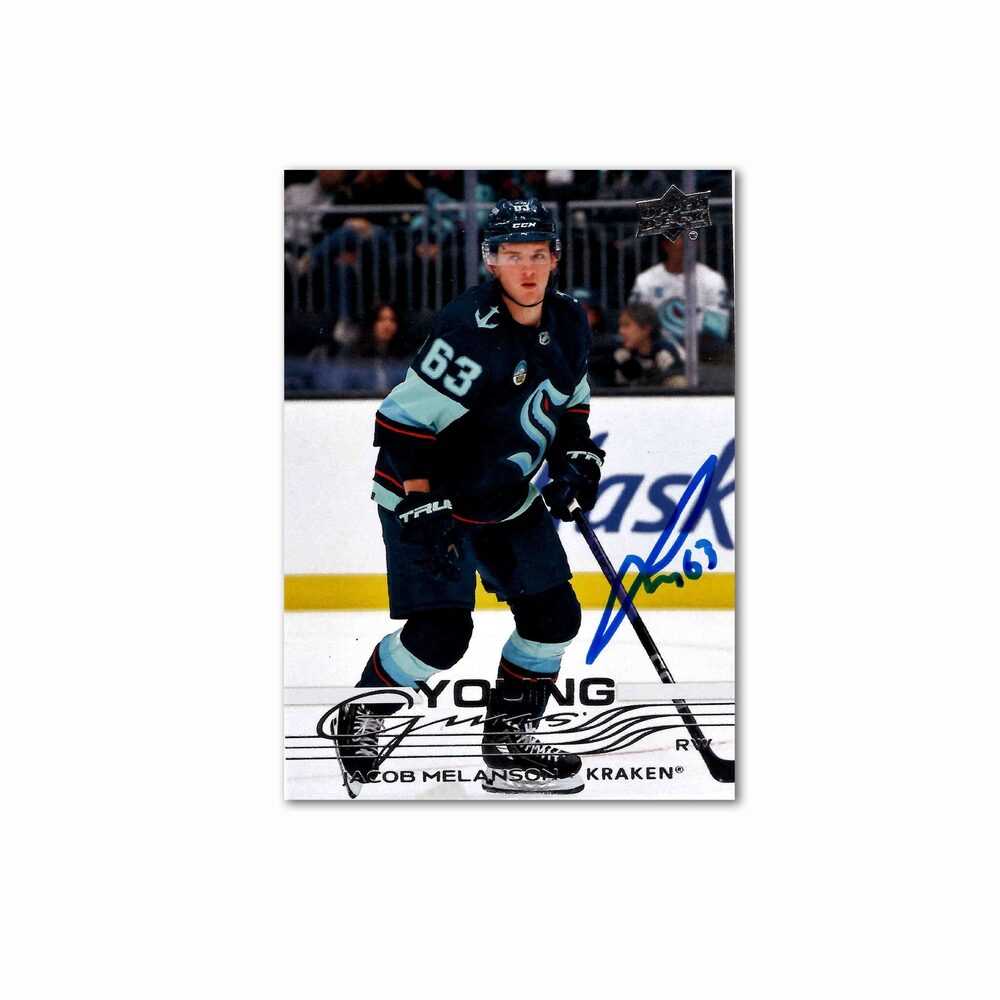 Jacob Melanson Autographed Seattle Kraken Young Guns Hockey Card