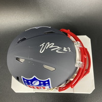 NFL - Fresno State Erik Brooks Signed Blue Shield Mini Helmet
