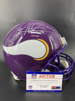 HOF - Vikings Steve Hutchinson Signed Authentic Proline Helmet with &quo...