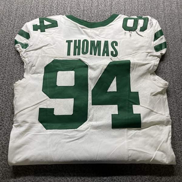 London Games - Jets Solomon Thomas Game Used Jersey (10/06/24) Size 44 w...
