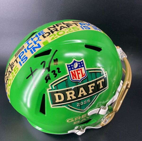 NFL - Multi Signed NFL Draft Replica Speed Helmet Signed by Travis Hunte...