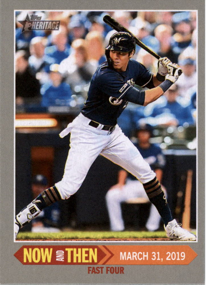 2019 Topps Heritage Now and Then #NT2 Christian Yelich