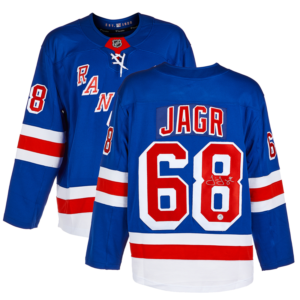 Jaromir Jagr Autographed New York Rangers Fanatics Breakaway Jersey