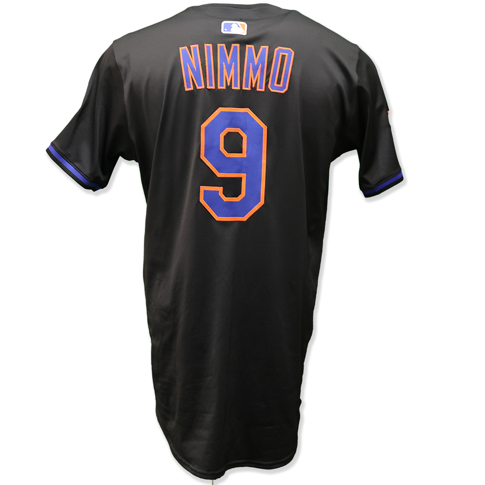 Brandon Nimmo #9 - Game-Used Black Jersey - Authenticated to 4
