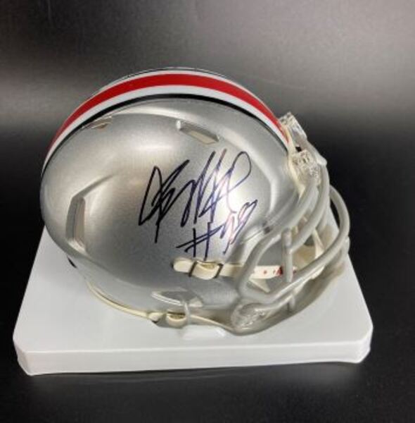 NFL - Ohio State Kayden McDonald Signed Mini Helmet