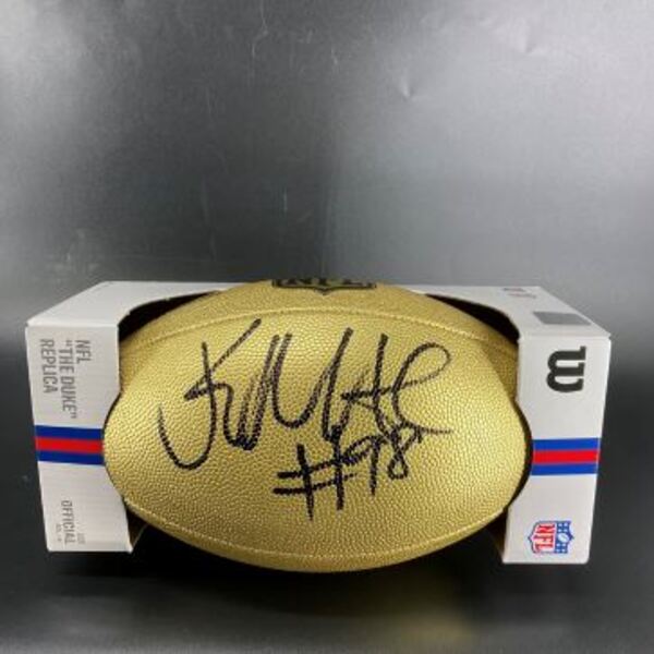 NFL - Texans Kayden McDonald Signed Gold Composite Football