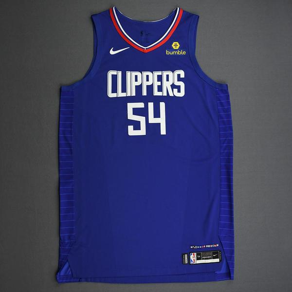 Image of Patrick Patterson - Los Angeles Clippers - Kia NBA Tip-Off 2019 - Game-Worn Icon Edition Jersey - Clippers' Debut