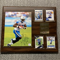 Titans - Kenny Britt 18x15 Plaque With Trading Cards And Signed 8x10 Photo
