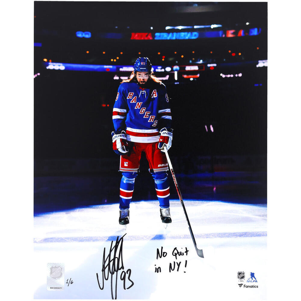 Mika Zibanejad New York Rangers Autographed 11