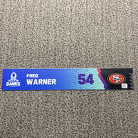 NFL - 49ers Fred Warner 2024 Pro Bowl Games Nameplate 1 of 1