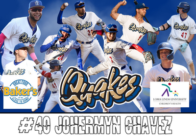 White Home Jersey Hitting Coach #40 Johermyn Chavez - Size 50