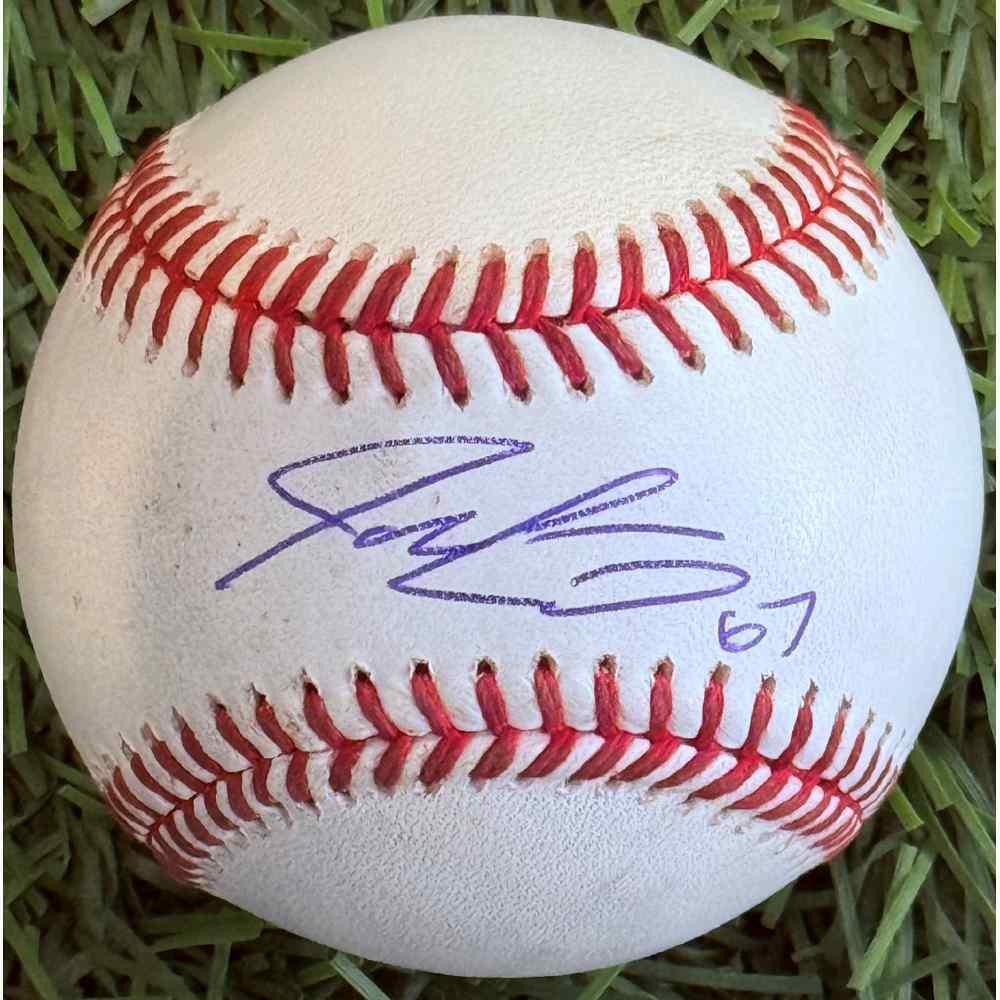 Autographed Game-Used Baseball: Jacob Latz Texas Rangers Strikeout