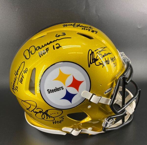 HOF - Steelers Multi Signed Flash Speed Helmet Inc. Jerome Bettis, Mel B...