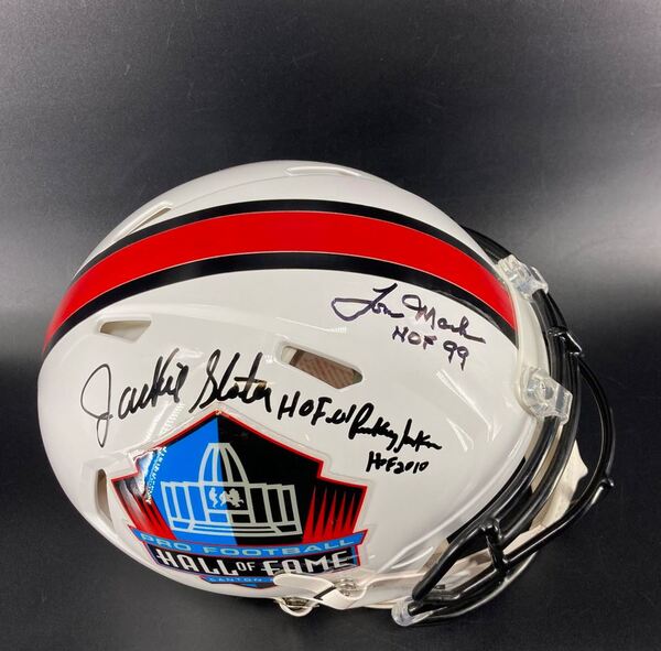 HOF - Multi-Sign Authentic HOF Helmet Signed By Jackie Slater, Tom Mack,...