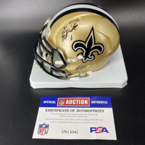 NFL - Saints Erik McCoy Signed Mini Helmet