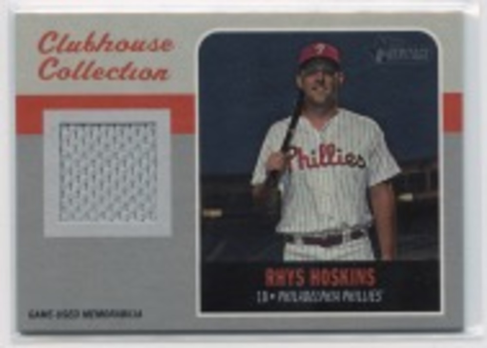 2019 Topps Heritage Clubhouse Collection Relics #CCRRH Rhys Hoskins HN