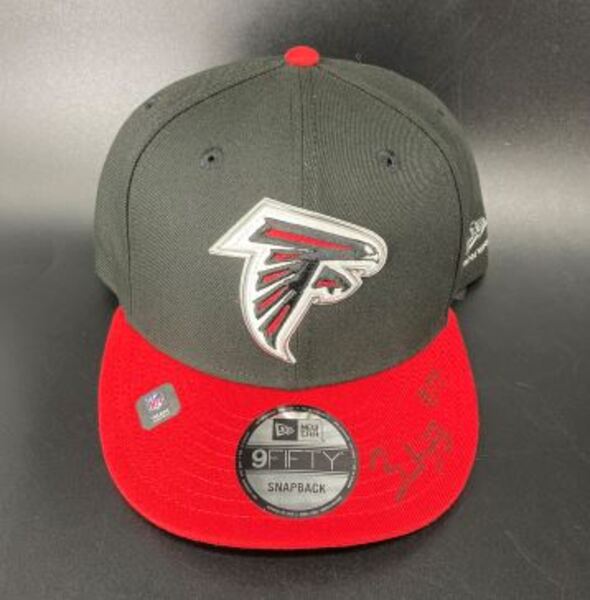 NFL - Falcons Zachariah Branch Signed Hat With 2026 Draft Pin