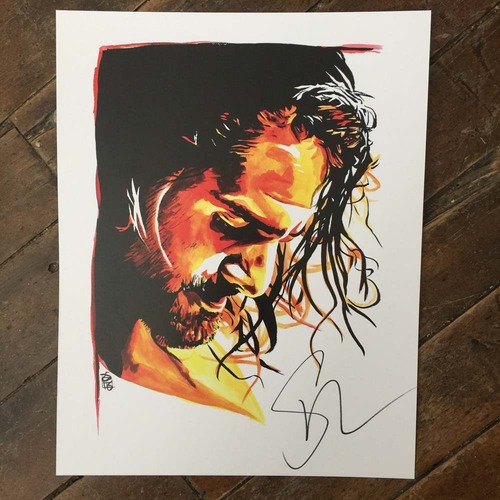 Seth Rollins SIGNED 11 x 14 Rob Schamberger Print