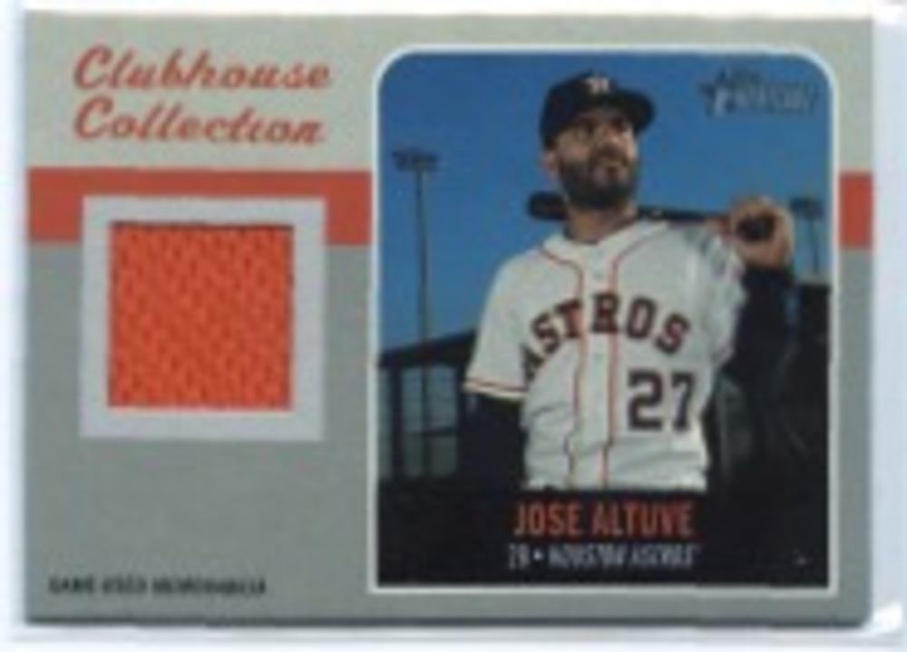 2019 Topps Heritage Clubhouse Collection Relics #CCRJAL Jose Altuve HN