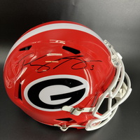 NFL - Georgia Roquan Smith Signed Replica Speed Helmet